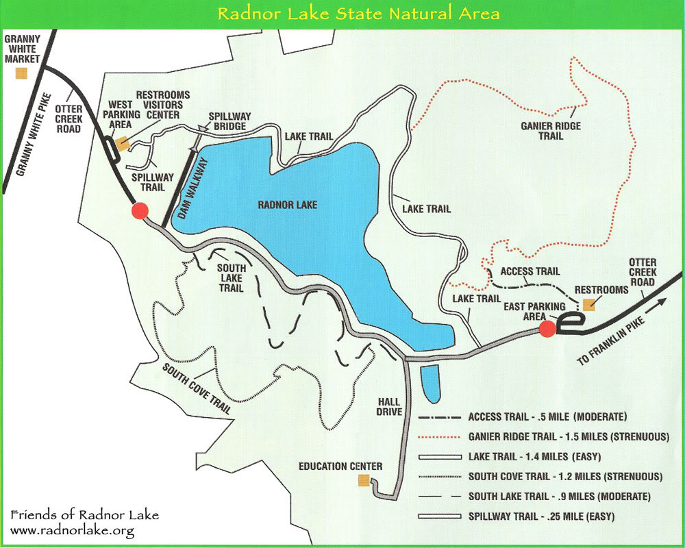 Radnor Lake Map