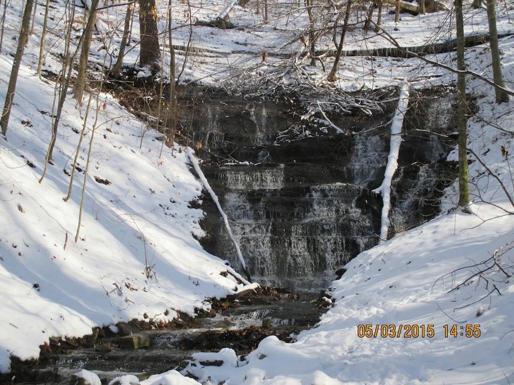 West Meade Waterfall after a snow