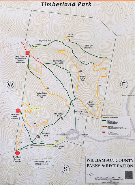 Trail Map of Timberland Park