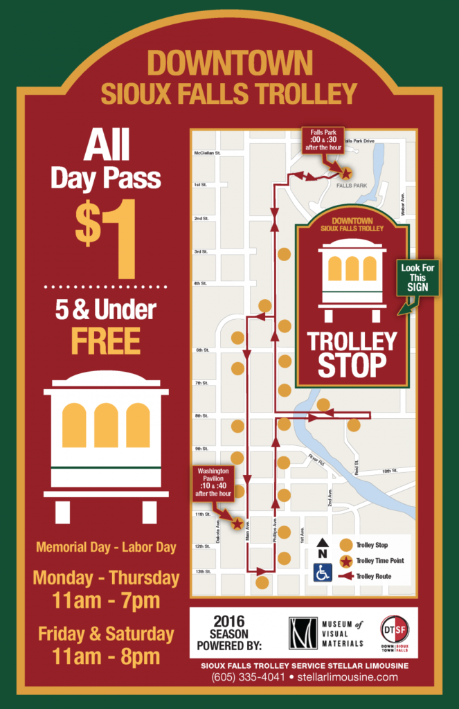 Sioux Falls Trolley Route