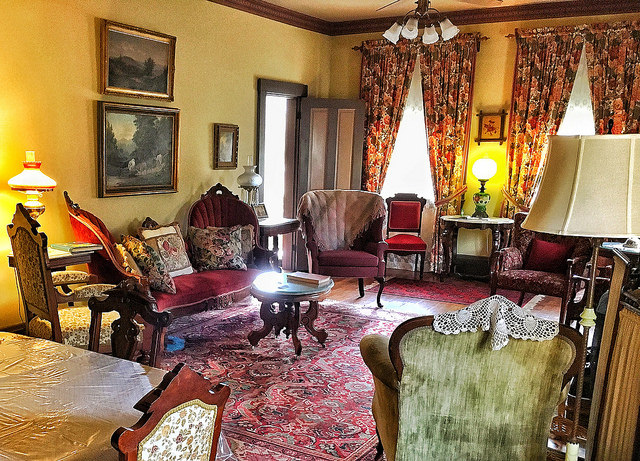 The Parlor at the Newbury House in Rugby Tennessee