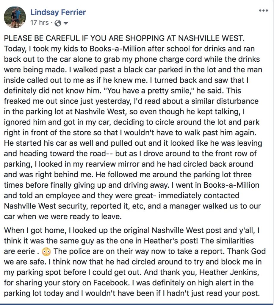 Nashville West Facebook Post