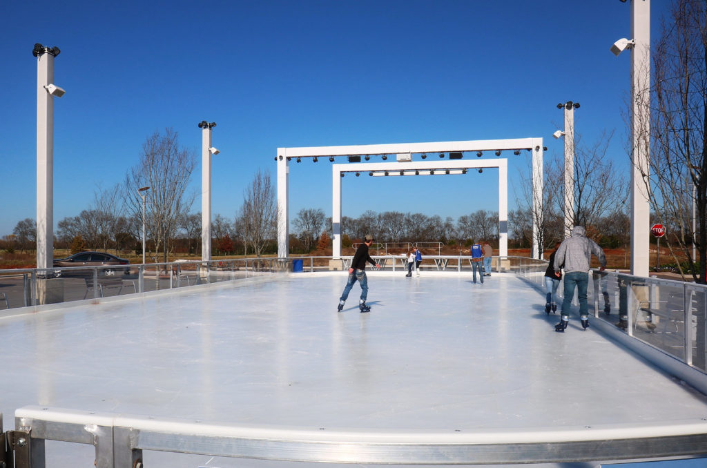 Ice Skating Rink Fountains at Gateway