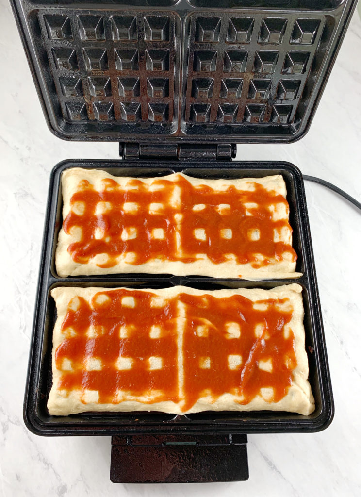 Pizza Waffles Directions